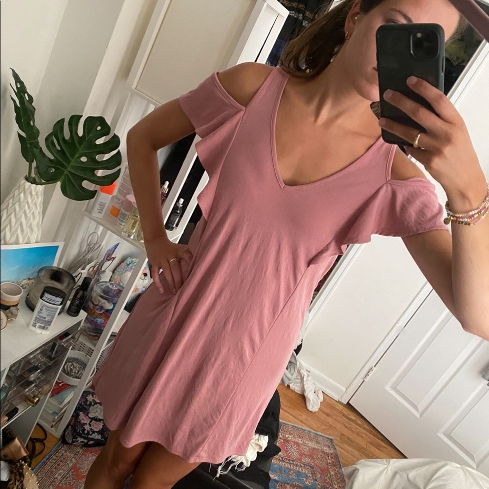 Pink shift dress